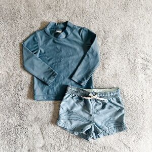 Carter’s Little Planet Long sleeve Rash Gaurd and Trunks set 12 months